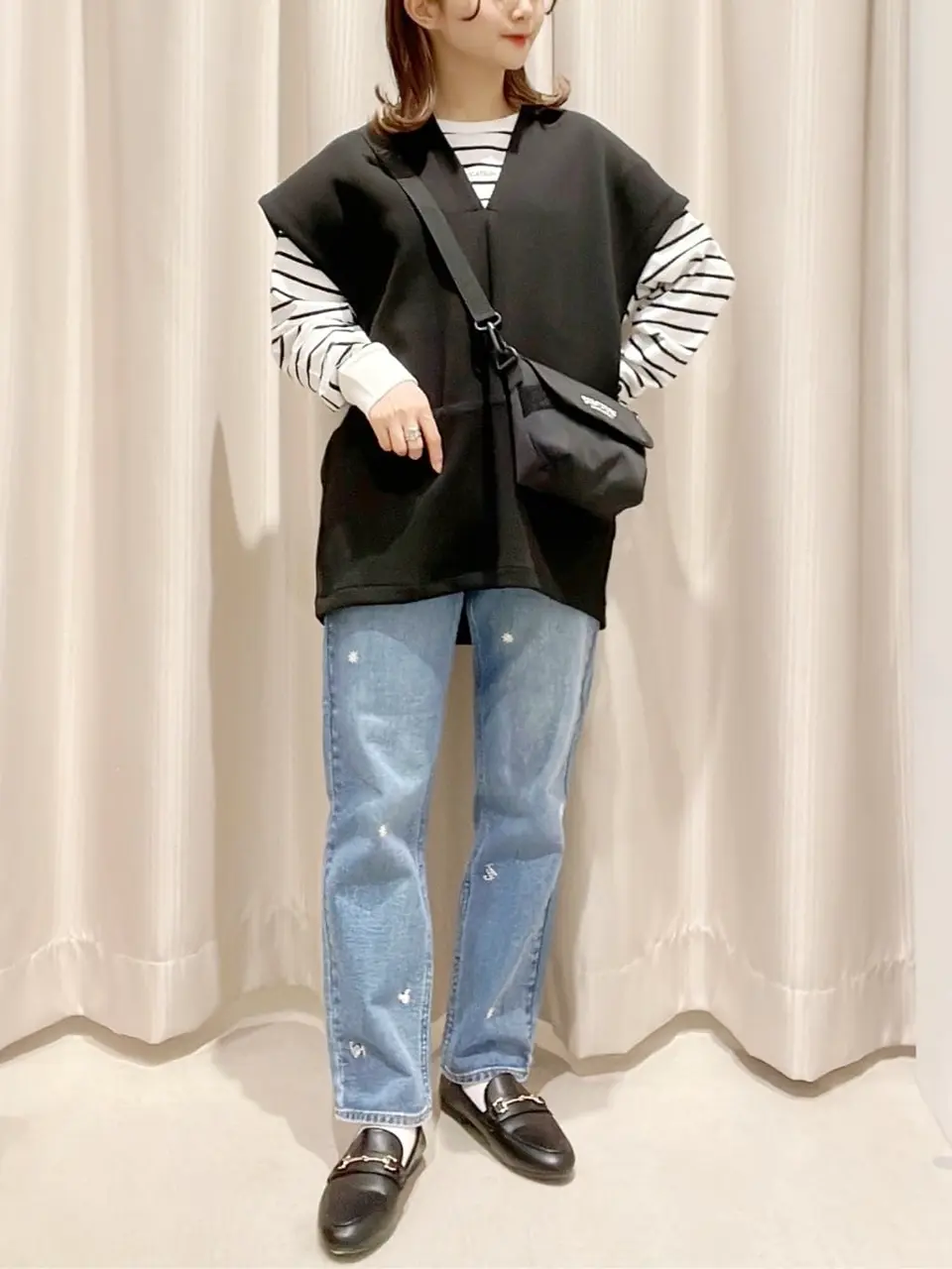 Mickey/刺繍デニムパンツ/Disney collection by AMERICAN HOLIC