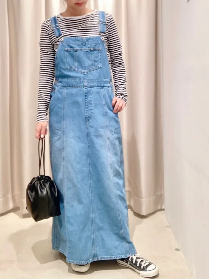 バックタックデニムオーバーオール/AMERICAN HOLIC（アメリカン