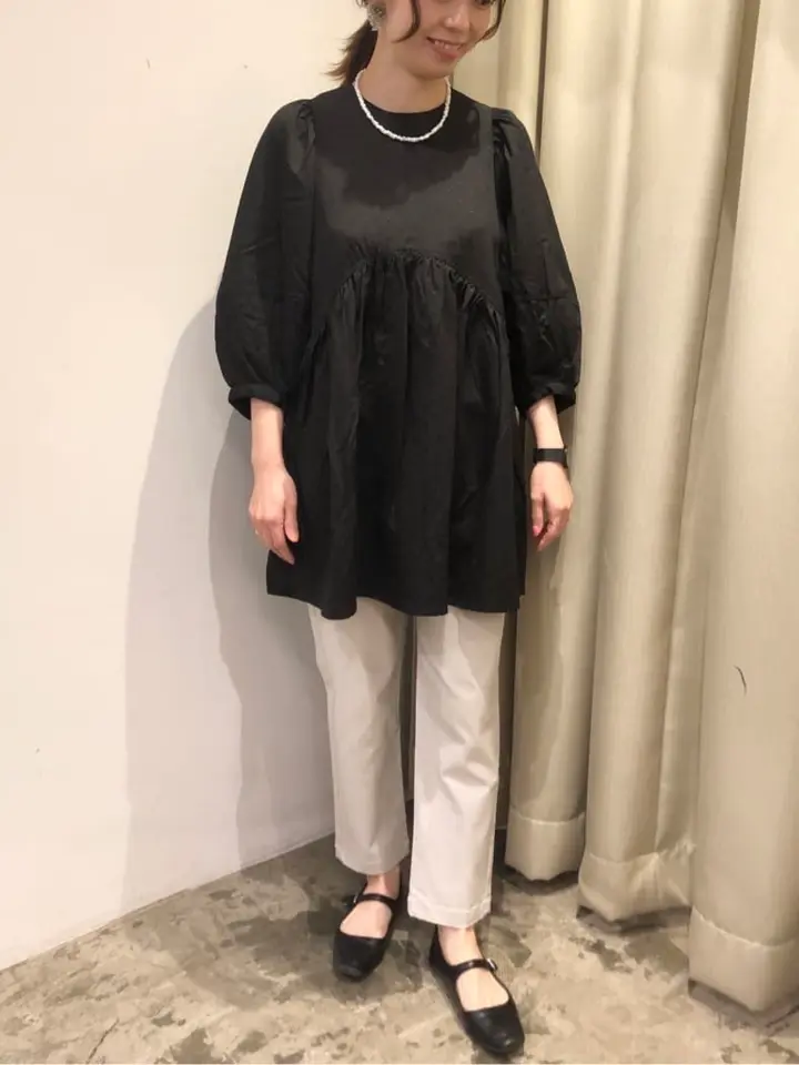 アドーア　ボリューム袖　チュニック　ブラック アプワイザーリッシェ Apuweiser-riche ボリューム袖ティアード