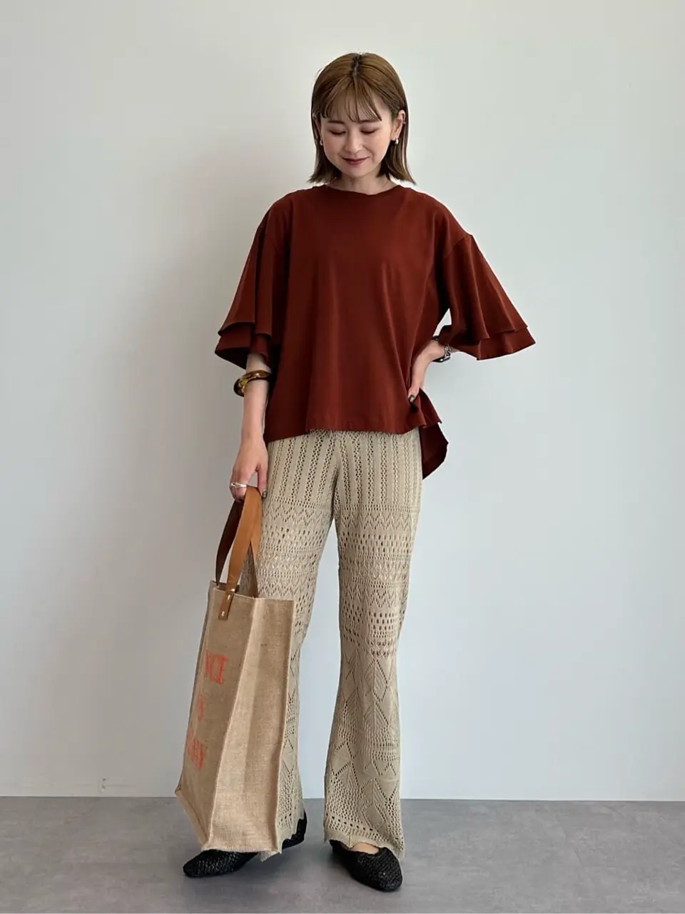 透かし編みニットパンツ/AMERICAN HOLIC（アメリカンホリック）の