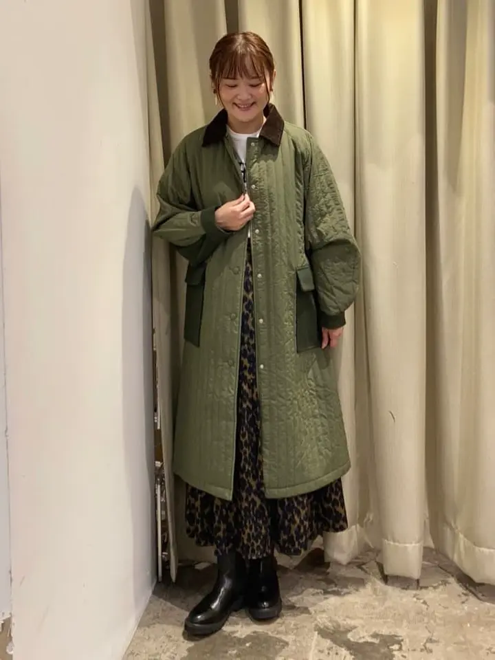 キルポカ異素材Mixロングコート/AMERICAN HOLIC（アメリカン