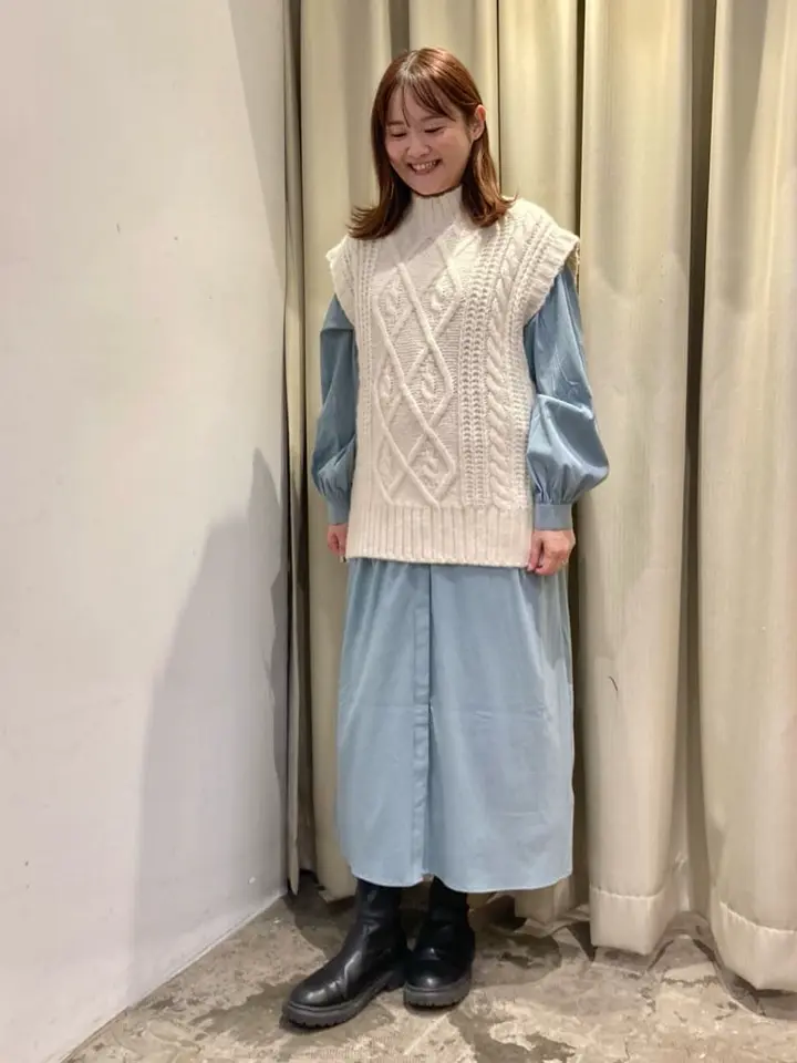 バンドカラーバックタックワンピース/AMERICAN HOLIC（アメリカン