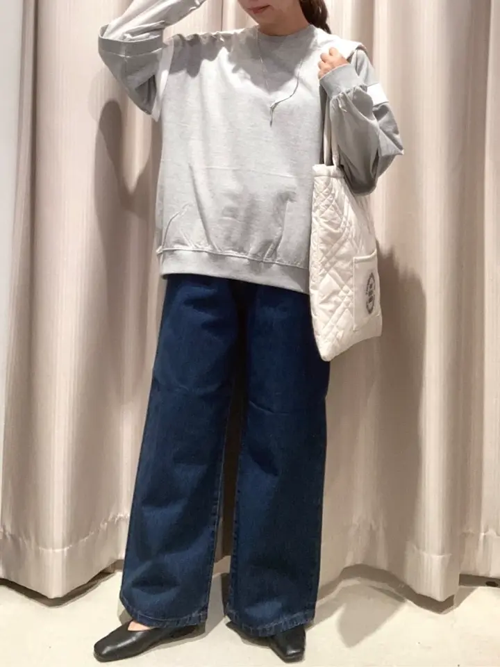 袖異素材ミニ裏毛プルオーバー/AMERICAN HOLIC（アメリカンホリック