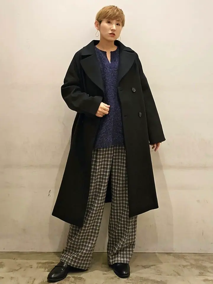 極美品✨ドゥロワー　チェスターコート　シルク　裏地ロゴ＆ストライプ　ブラック 中空FIBERドロップショルダーチェスターコート<軽量アウター>/AMERICAN