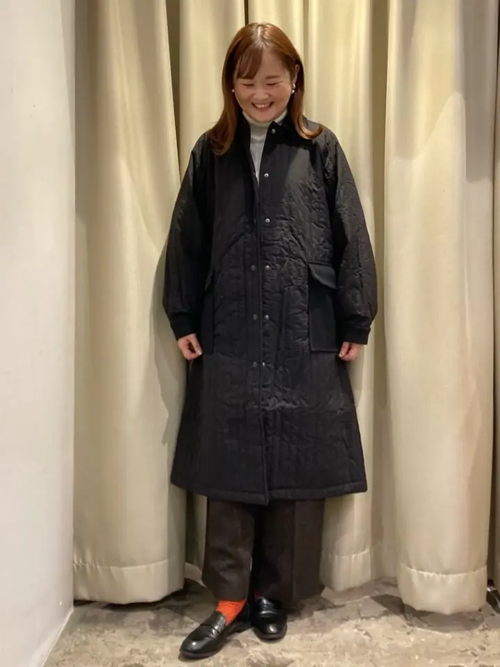 キルポカ異素材Mixロングコート/AMERICAN HOLIC（アメリカンホリック