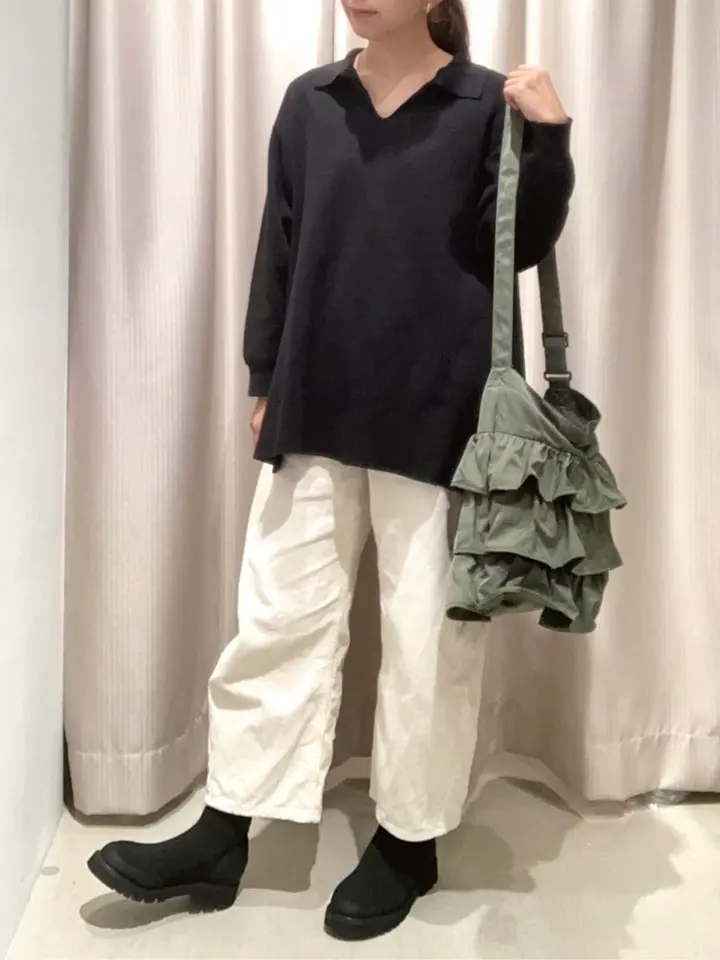 りほアメリ チュニック ミラノリブ衿付きニットチュニック/AMERICAN HOLIC（アメリカン