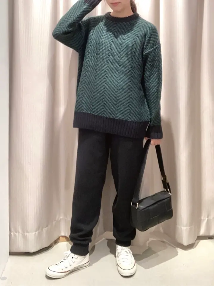 ヘリンボーンニットプルオーバー/AMERICAN HOLIC（アメリカンホリック