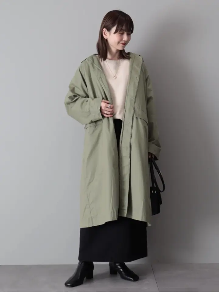 chiclin ステンカラーコート　ボアライナー付き chiclin チクリン ステンカラーコート（ボアライナー付き）