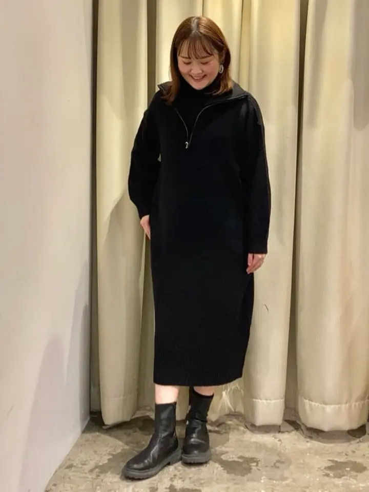 ハーフZIPニットワンピース/AMERICAN HOLIC（アメリカンホリック）の