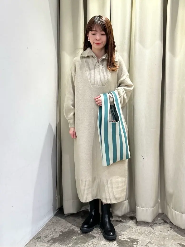 ハーフZIPニットワンピース/AMERICAN HOLIC（アメリカンホリック）の