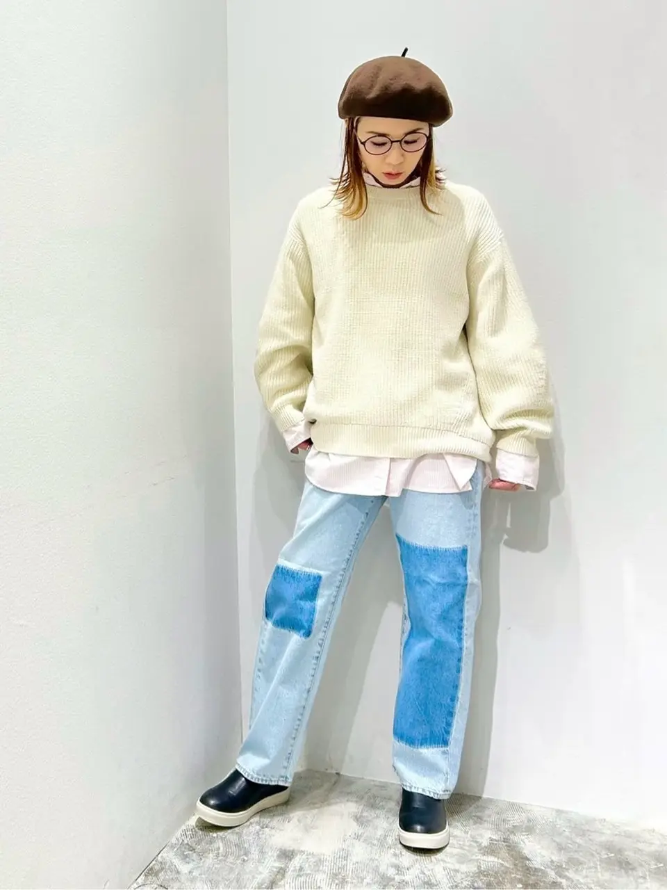 パッチワークライクデニム/AMERICAN HOLIC（アメリカンホリック）の