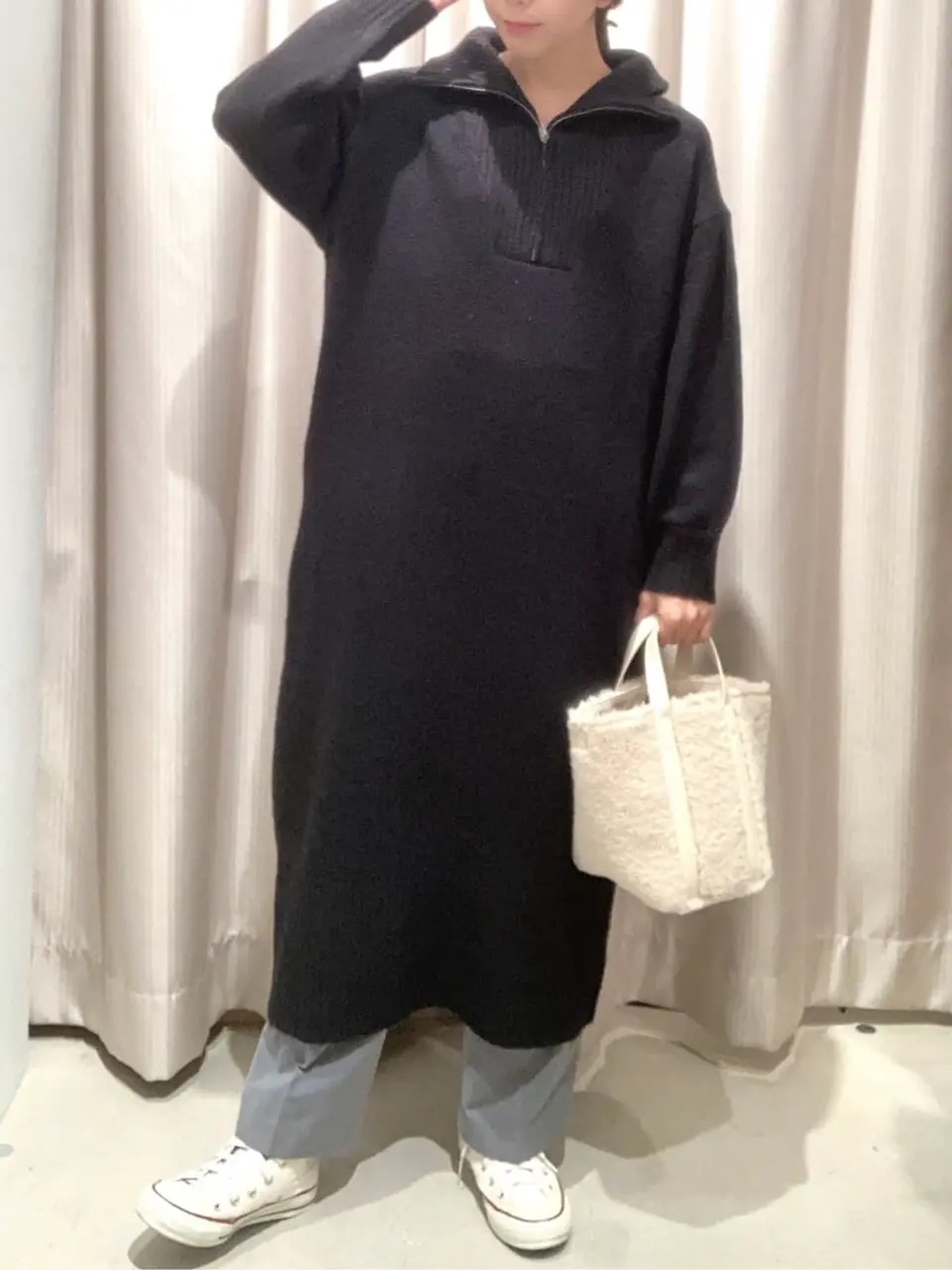 ハーフZIPニットワンピース/AMERICAN HOLIC（アメリカンホリック）の