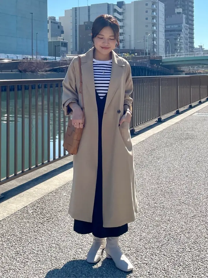 WEB限定・小柄女性向け】花粉防止Wボタントレンチコート/AMERICAN