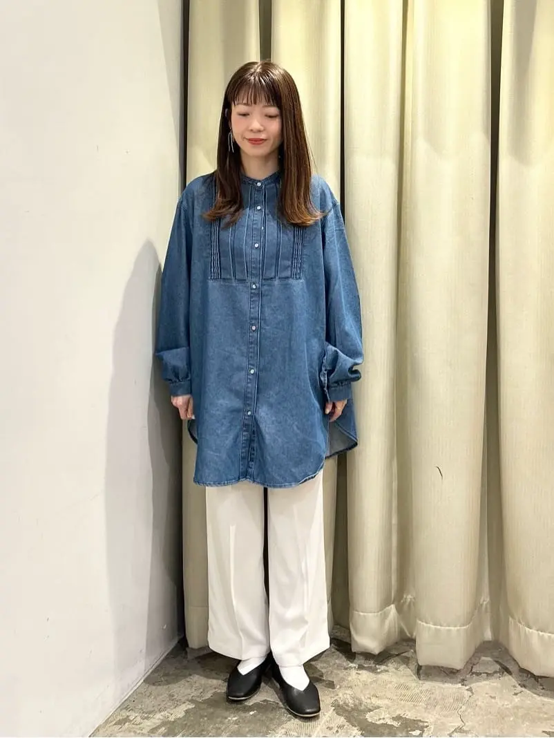 デニムブザムバックボタンチュニック/AMERICAN HOLIC（アメリカン