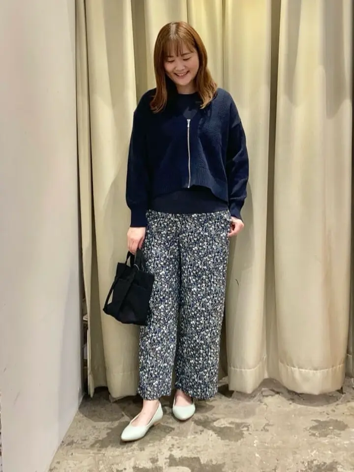 ハーフZIP透かし編みカーディガン/AMERICAN HOLIC（アメリカンホリック