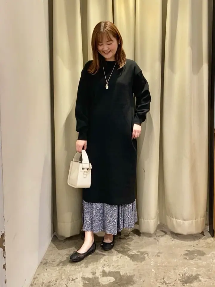 エコカルットクルーネックワンピース<エコ・軽い・ニット>/AMERICAN