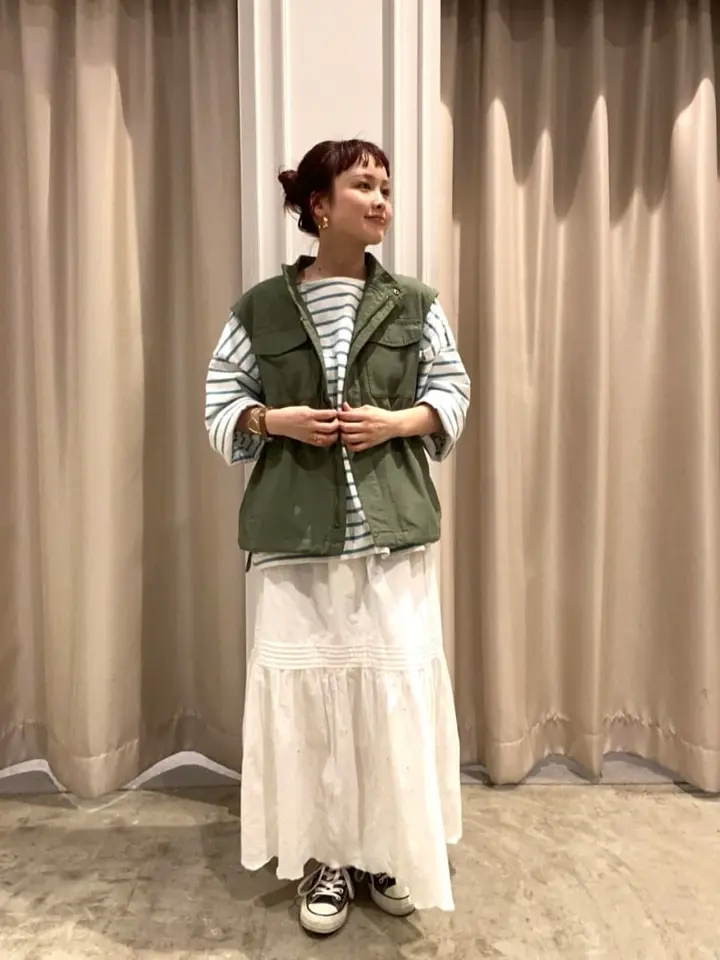 Paprika ラックス　ミリタリークロス ノーカラーブルゾン Paprika ラックス ミリタリークロス ノーカラーブルゾン ミリタリー