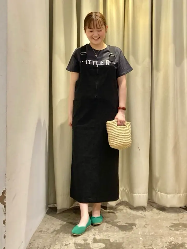 リネンブレンドIラインジャンパースカート/AMERICAN HOLIC（アメリカン