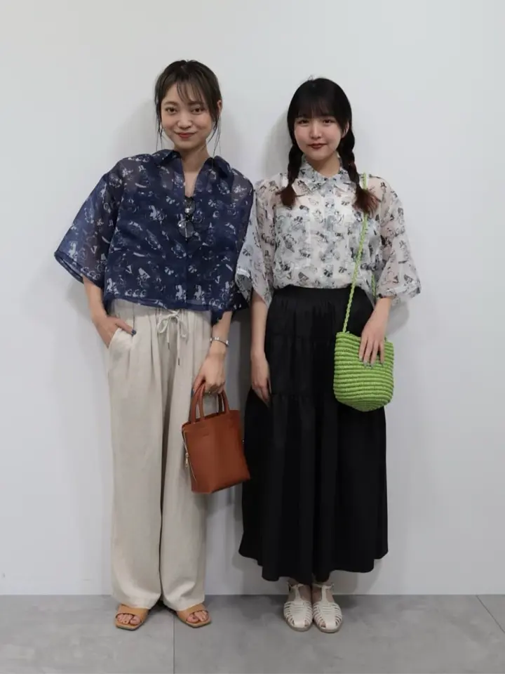 接触冷感リネンブレンドワイドパンツ/AMERICAN HOLIC（アメリカン