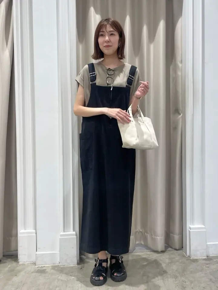 リネンブレンドIラインジャンパースカート/AMERICAN HOLIC（アメリカン