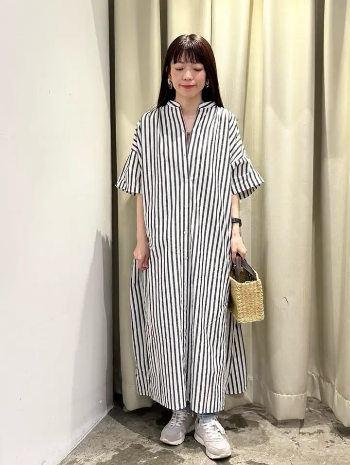 イージーケア+接触冷感丈違い強撚ワッシャーワンピース/AMERICAN HOLIC