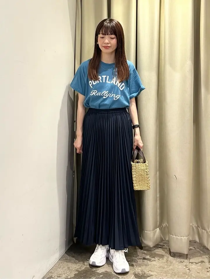 丈違いジョーゼットプリーツスカート/AMERICAN HOLIC（アメリカン