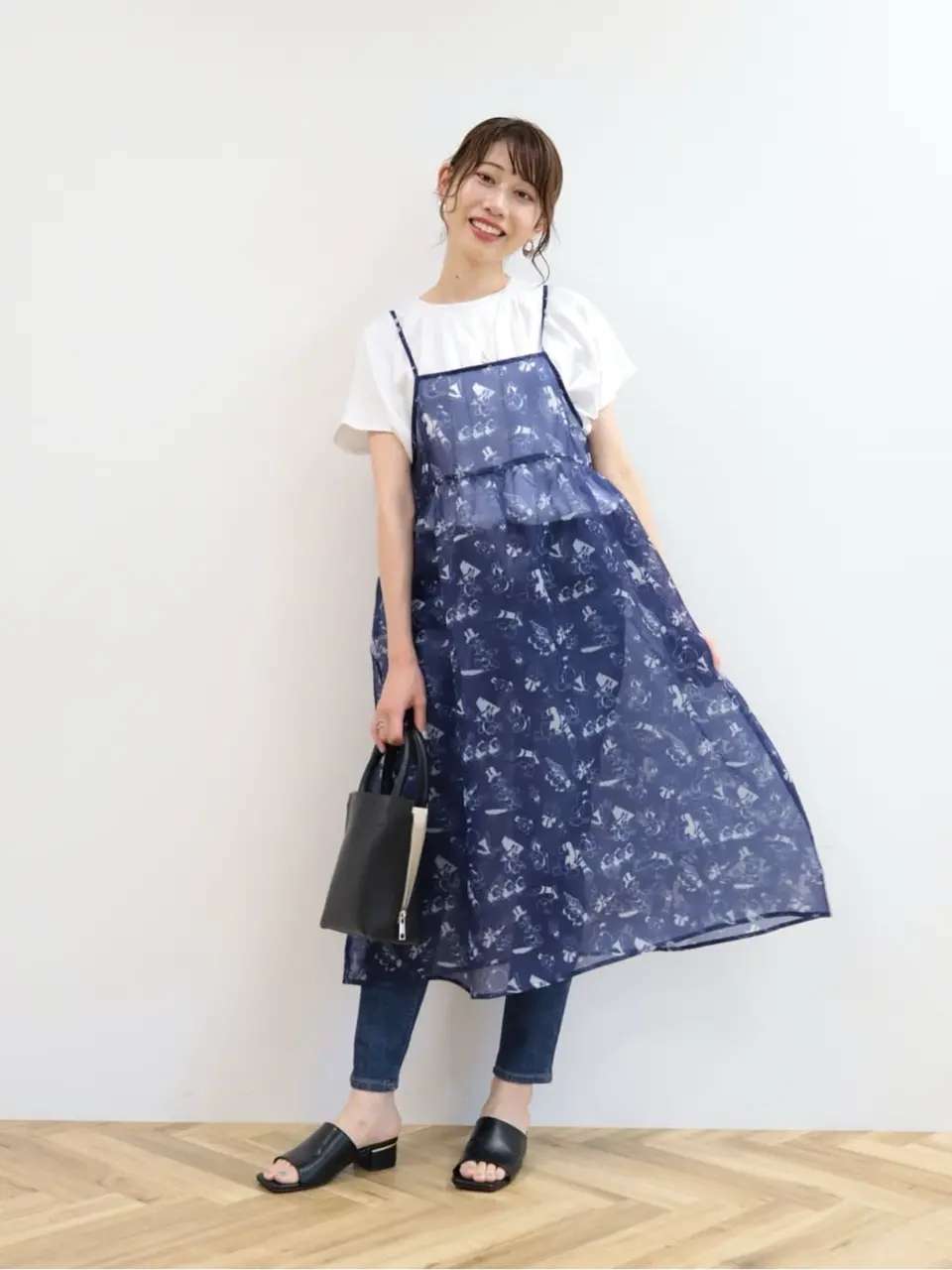 総柄シアーキャミワンピース/Disney/Disney collection by AMERICAN