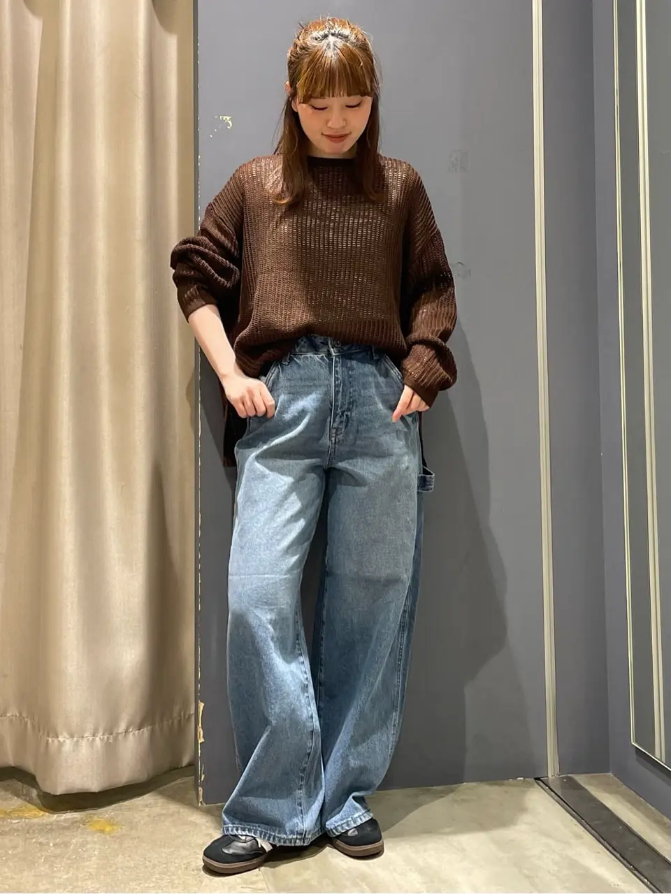 未使用Ameriアメリヴィンテージ　透かしニットイージーパンツセット 未使用Ameriアメリヴィンテージ 透かしニットイージーパンツ