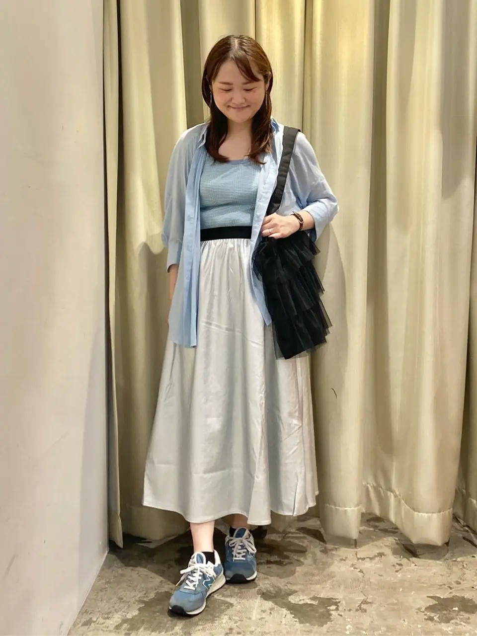 接触冷感5分袖変形ドルマンシアーシャツ/AMERICAN HOLIC（アメリカン