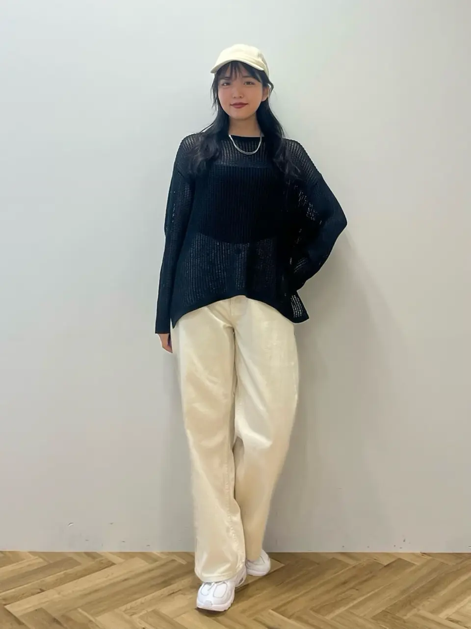 ≪USED≫透かし編みメッシュニットプルオーバー/AMERICAN HOLIC