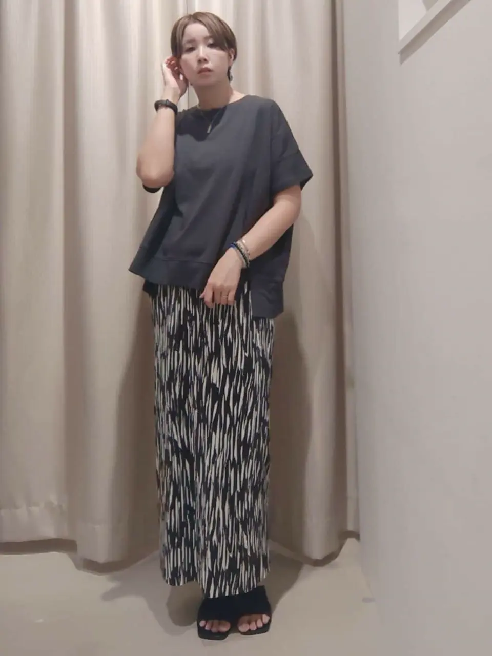 接触冷感裾切り替えカットプルオーバー/AMERICAN HOLIC（アメリカン