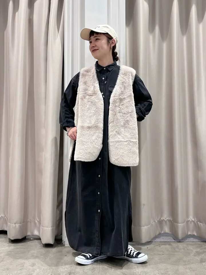 丈違いフェイクファーベスト/AMERICAN HOLIC（アメリカンホリック）の