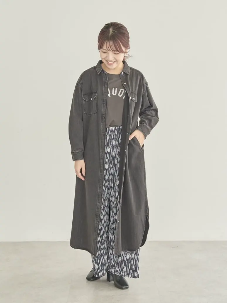 アメリカンデニム　シューズワンピース　見本 WEB限定・小柄女性向け】デニムワンピース/AMERICAN HOLIC