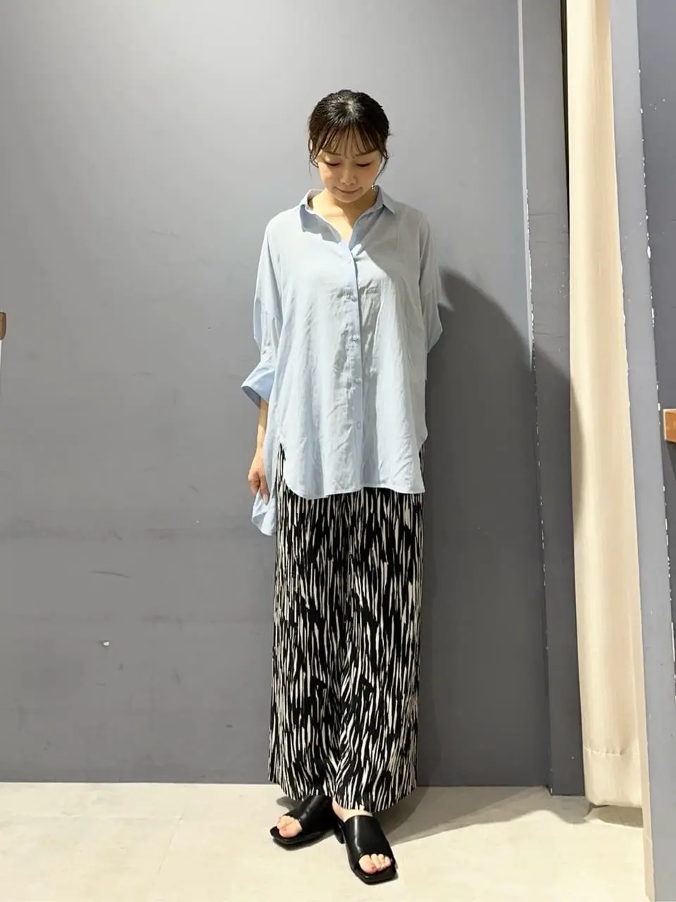 接触冷感5分袖変形ドルマンシアーシャツ/AMERICAN HOLIC（アメリカン