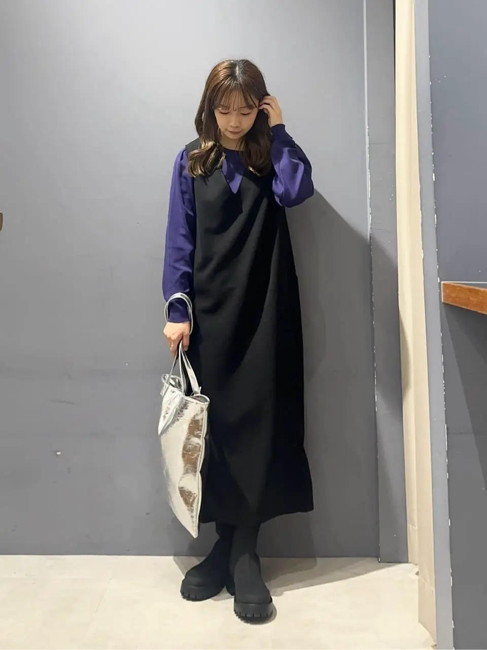 ≪USED≫Vネックコクーンワンピース/AMERICAN HOLIC（アメリカン