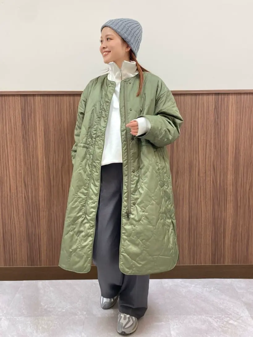 ≪USED≫軽ポカノーカラーキルティングロングコート/AMERICAN HOLIC