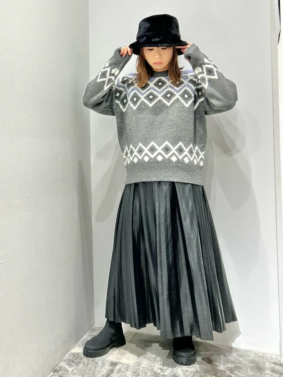 フェアアイル柄ニットプルオーバー/AMERICAN HOLIC（アメリカン