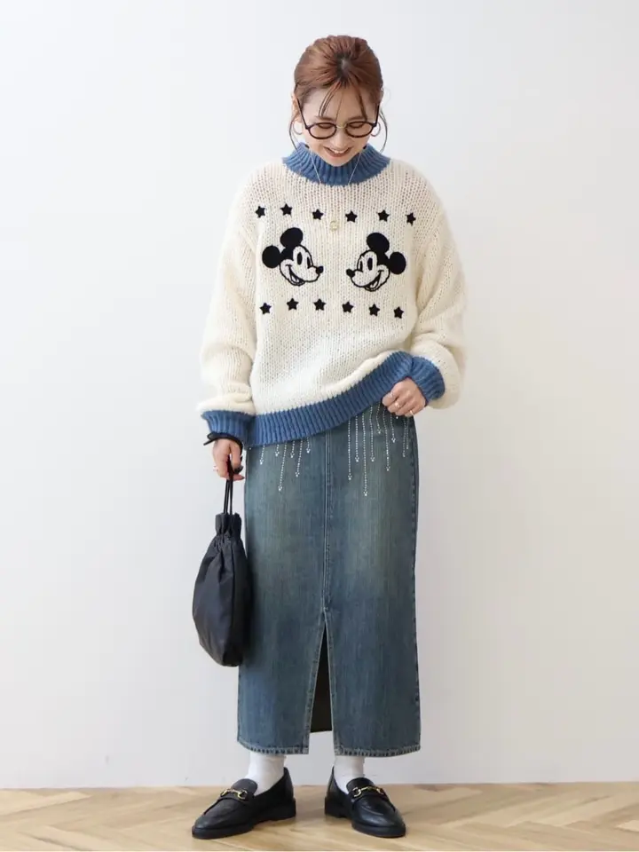 【未使用タグ付き】ヨーコチャン　セーター　ニット　スウェット　刺繍　ウール 楽天市場】ヨーコチャン ニットの通販