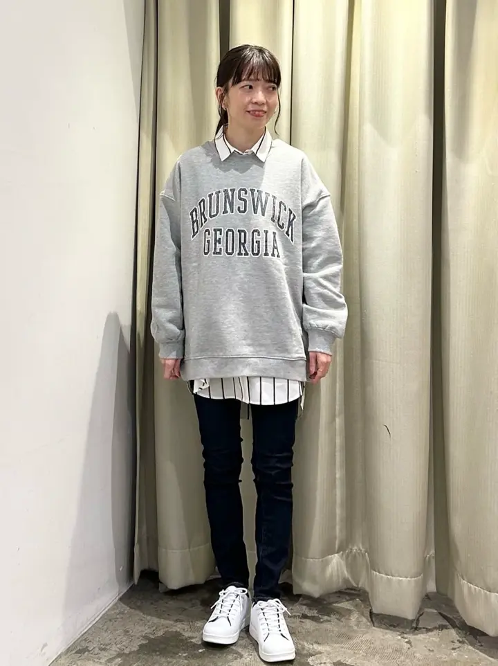 ドビーストライプロングシャツ/AMERICAN HOLIC（アメリカンホリック