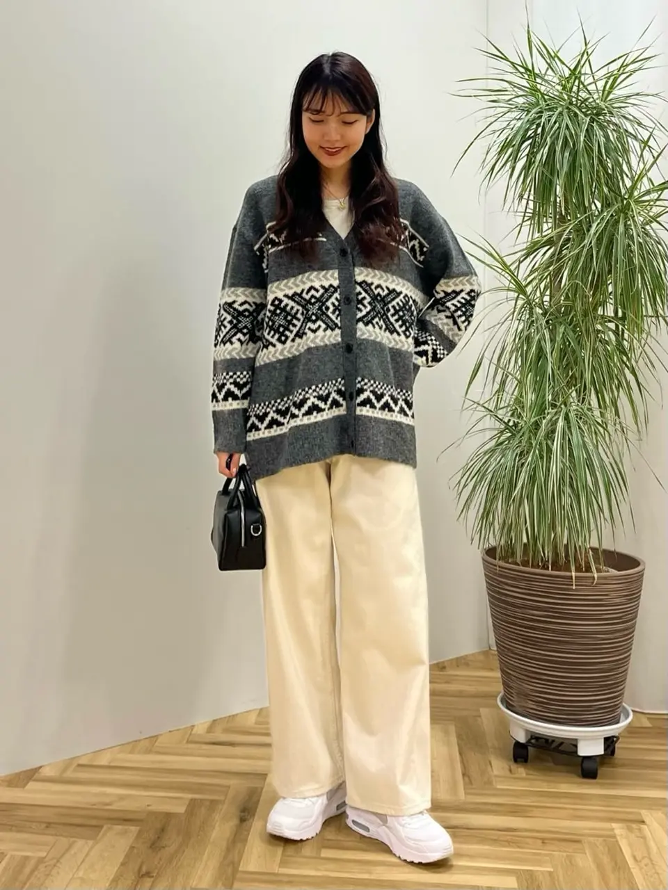 ≪USED≫ノルディック柄Vネックニットカーディガン/AMERICAN HOLIC