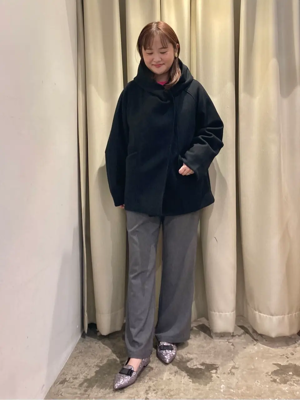 中空FIBERフーディーコクーンコート【軽量アウター】/AMERICAN HOLIC