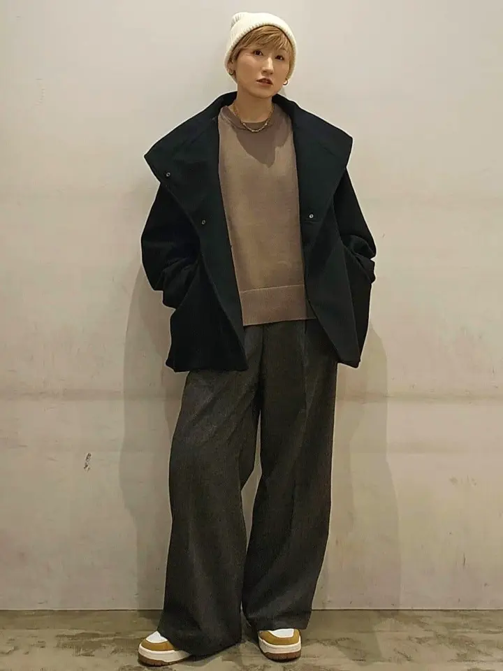 中空FIBERフーディーコクーンコート【軽量アウター】/AMERICAN HOLIC