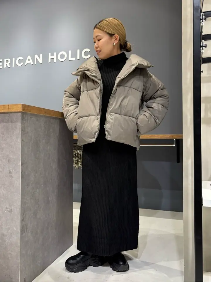 モックネックニットワンピース/AMERICAN HOLIC（アメリカンホリック