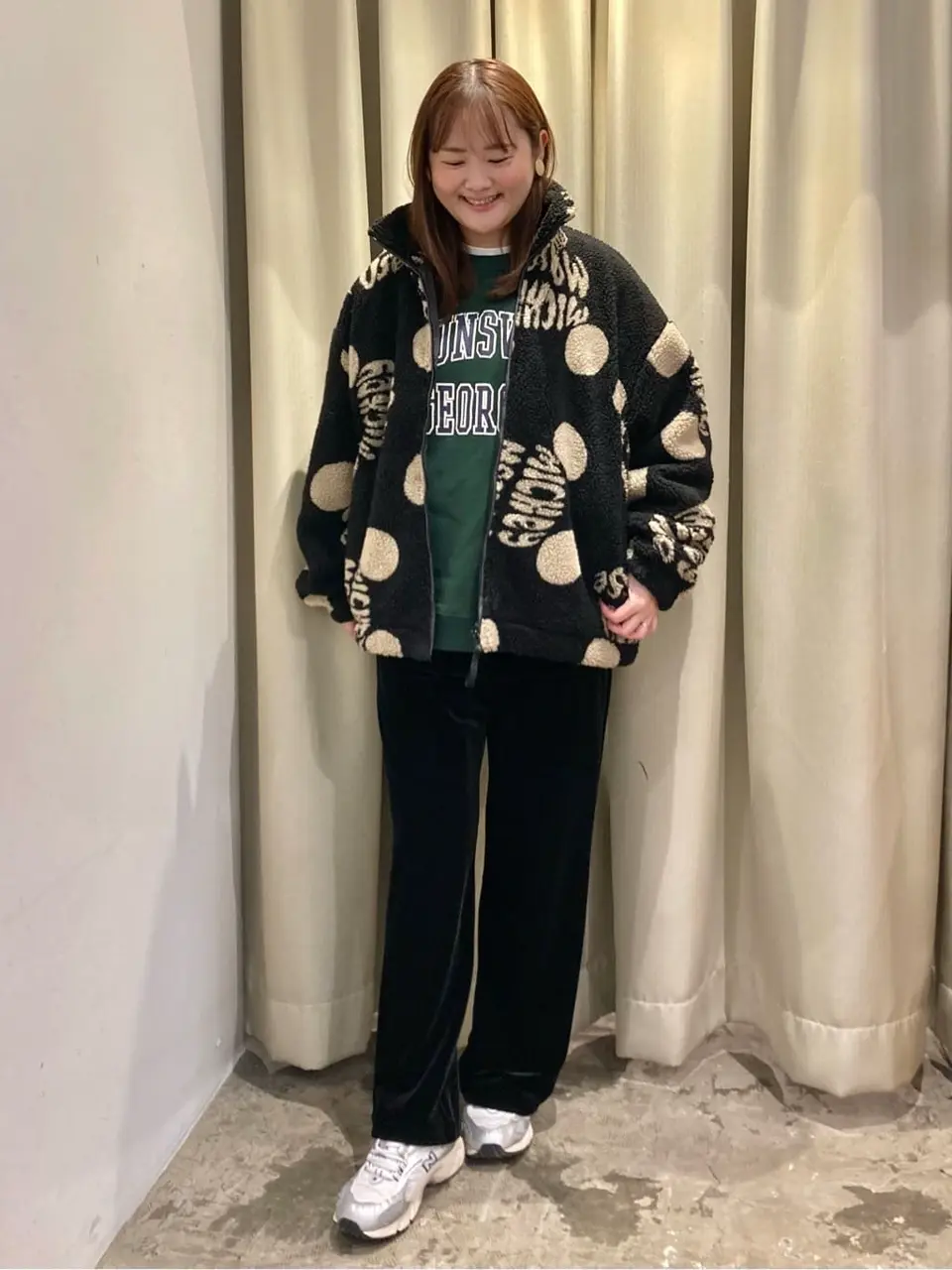 総柄プリントボアブルゾン/Disney/Disney collection by AMERICAN