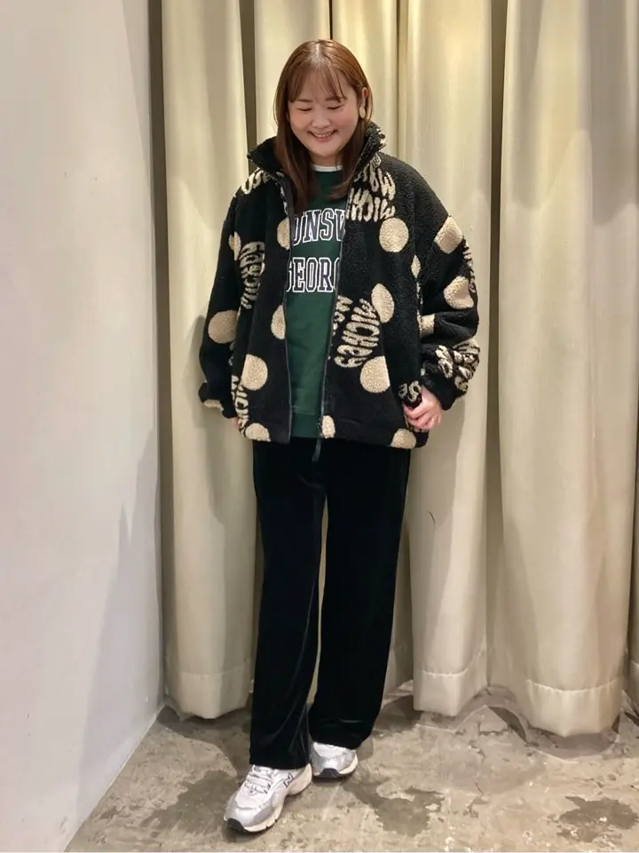 総柄プリントボアブルゾン/Disney/Disney collection by AMERICAN