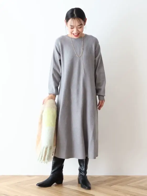 ≪USED≫【WEB限定】バイパチニットフレアワンピース/AMERICAN HOLIC