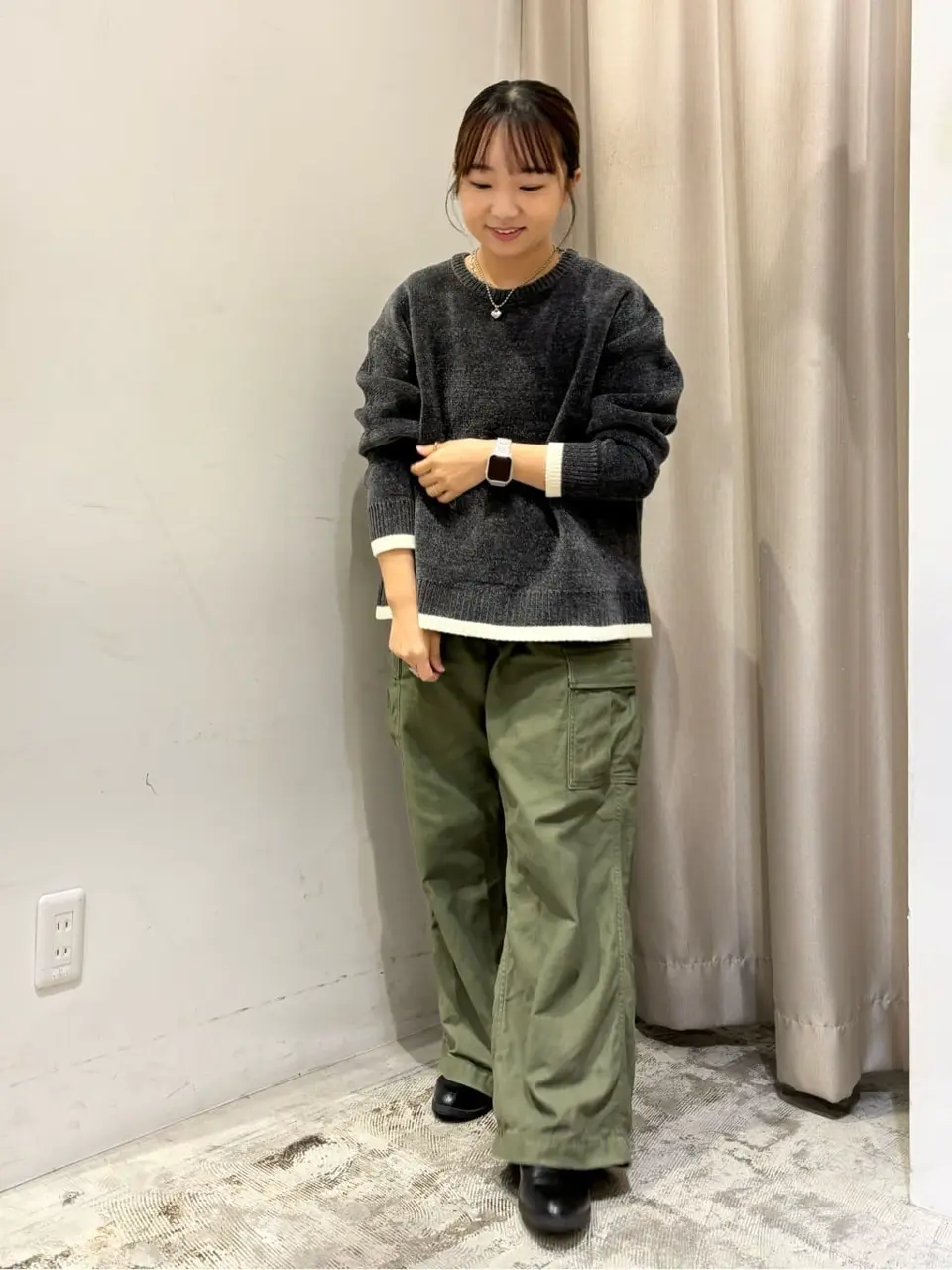 ≪USED≫バイカラーニットプルオーバー/AMERICAN HOLIC（アメリカン