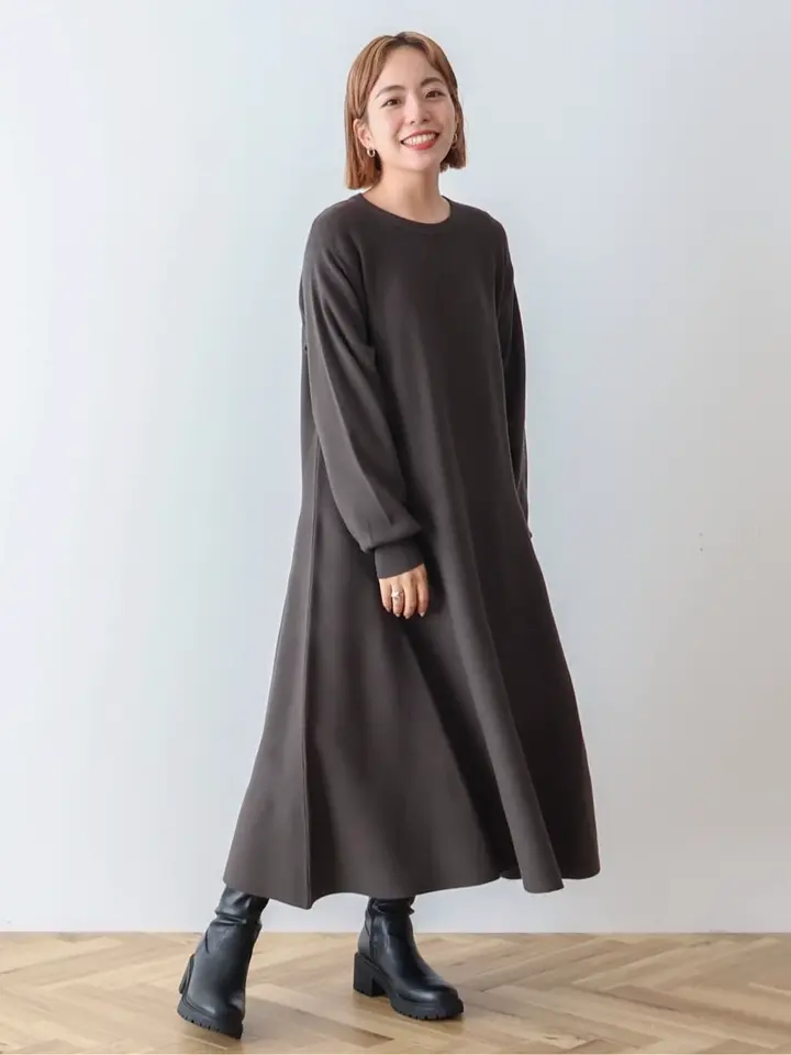 WEB限定】バイパチニットフレアワンピース/AMERICAN HOLIC（アメリカン