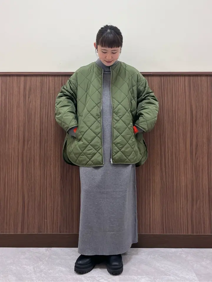 バイパチバイカラーモックネックニットワンピース/AMERICAN HOLIC