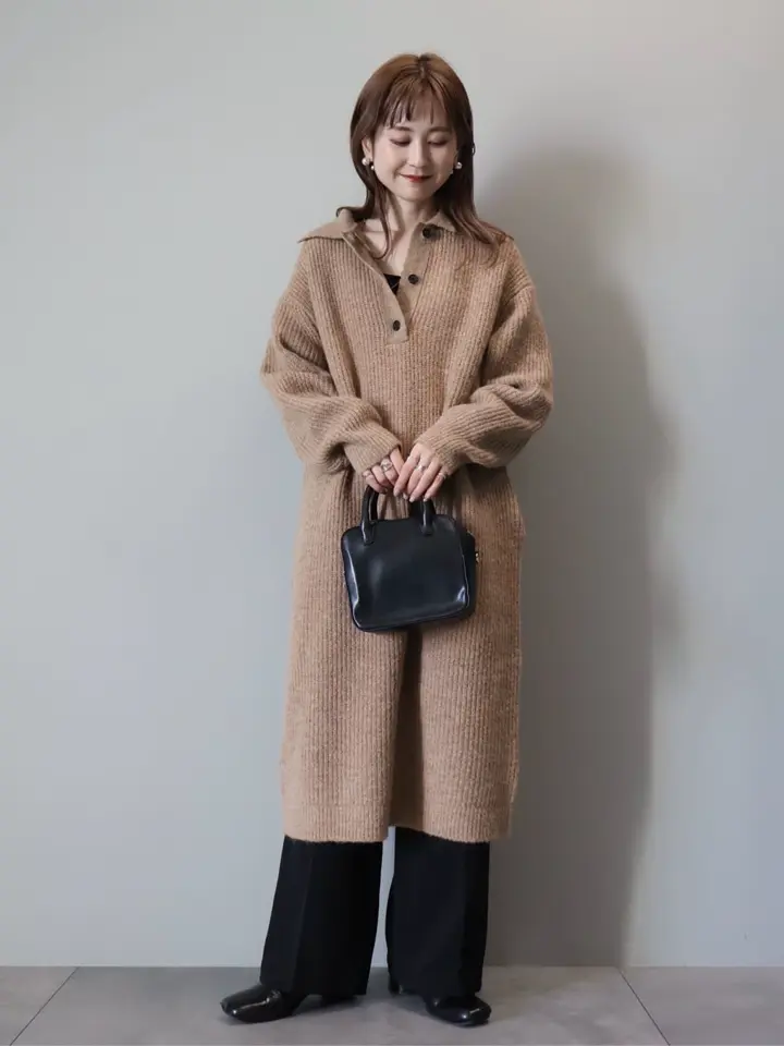 ≪USED≫衿付き片畦ニットワンピース/AMERICAN HOLIC（アメリカン